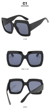 JNPCXI Oversized Square Sunglasses Women Fashion Shades UV400 Men Luxury Brand Designer Male Female Sun Glasses - Lena & Miles Exquisite Boutique LLC.