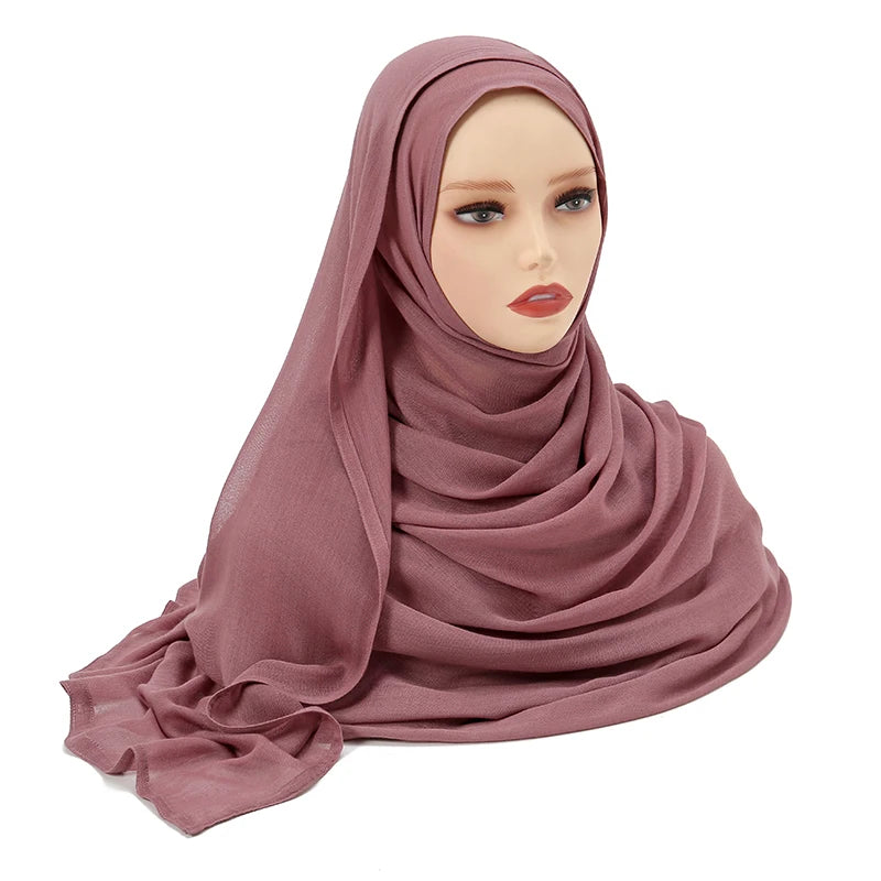 Muslim Modal Hijab Rayon Cotton Shawls - Lena & Miles Exquisite Boutique LLC.