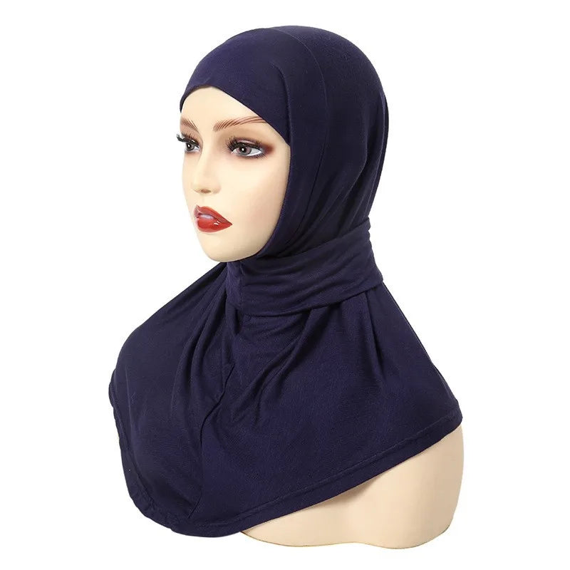 Classical Islam Women Ready To Wear Snap Fastener Hijabs For Woman Full Cover Head Wraps Scarf Turban Caps Turbante Mujer - Lena & Miles Exquisite Boutique LLC.