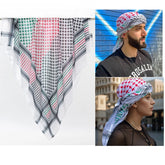 136X133CM Tactical Desert Shemagh Keffiyeh Arab Tessel Scarf Wrap Outdoor Windproof Dustproof Face Protective Scarf Men Women - Lena & Miles Exquisite Boutique LLC.