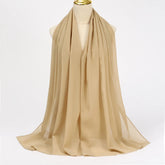 Muslim Chiffon Hijab Scarf Women Long Solid - Lena & Miles Exquisite Boutique LLC.