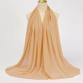Ramadan Muslim Chiffon Hijabs For Woman Plain - Lena & Miles Exquisite Boutique LLC.