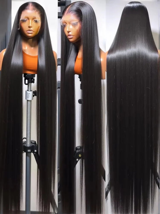 300 High Density 40 46Inch 13x6 Bone Straight Hd Lace Front Wig 13x4 Lace Frontal Human Hair Wigs For Women 100% Soft Sleek Wigs