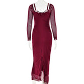 Mozision Elegant Sheer Long Sleeve Sexy - Lena & Miles Exquisite Boutique LLC.