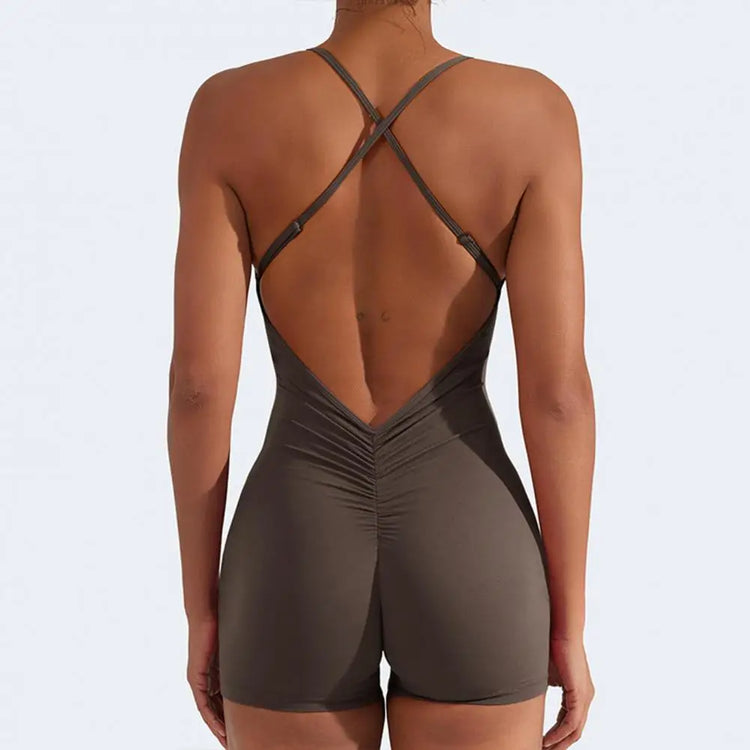 Sleeveless Sports Jumpsuit Woman Fitness Overalls Short Workout Rompers Women Gym Bodysuits Female Push Up Yoga One-Piece Suit - Lena & Miles Exquisite Boutique LLC.