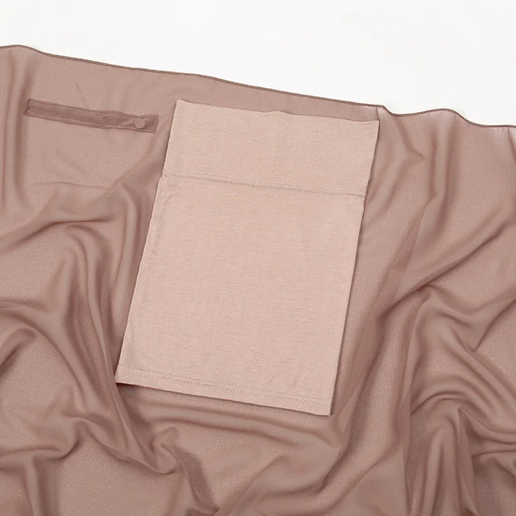 Chiffon Instant Hijab With Bulit-in Magnets Muslim Woman Hijab Solid Color Easy To Wear Shawl Wrap With Undercap Famme Headscarf - Lena & Miles Exquisite Boutique LLC.
