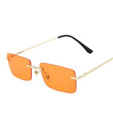 Rimless Rectangle Sunglasses Women UV400 Driving Sun Glasses Men Clear Color Summer Accessories Square Small Size - Lena & Miles Exquisite Boutique LLC.