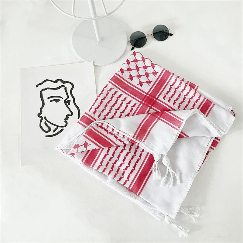 Arab Head Scarf Keffiyeh Middle Desert Shemagh Wrap Muslim Headwear Arabian Costume Scarf For Man - Lena & Miles Exquisite Boutique LLC.