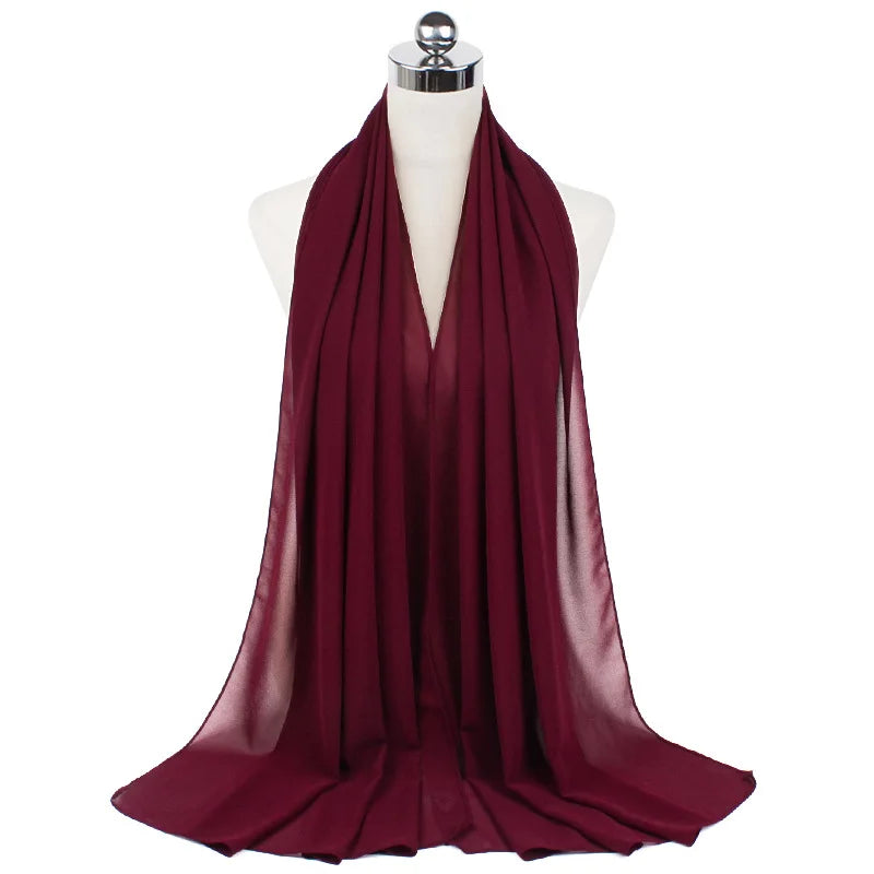 Women Muslim Chiffon Hijab Shawls Scarf - Lena & Miles Exquisite Boutique LLC.