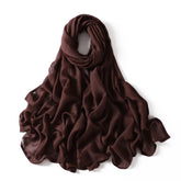 Ramadan Solid Color Big Size Cotton Rayon Hijab - Lena & Miles Exquisite Boutique LLC.