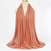 Muslim Chiffon Hijab Scarf Women Long Solid - Lena & Miles Exquisite Boutique LLC.