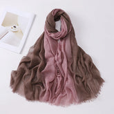 Two Color Crinkle Gradient Color Hijab Tie - Lena & Miles Exquisite Boutique LLC.