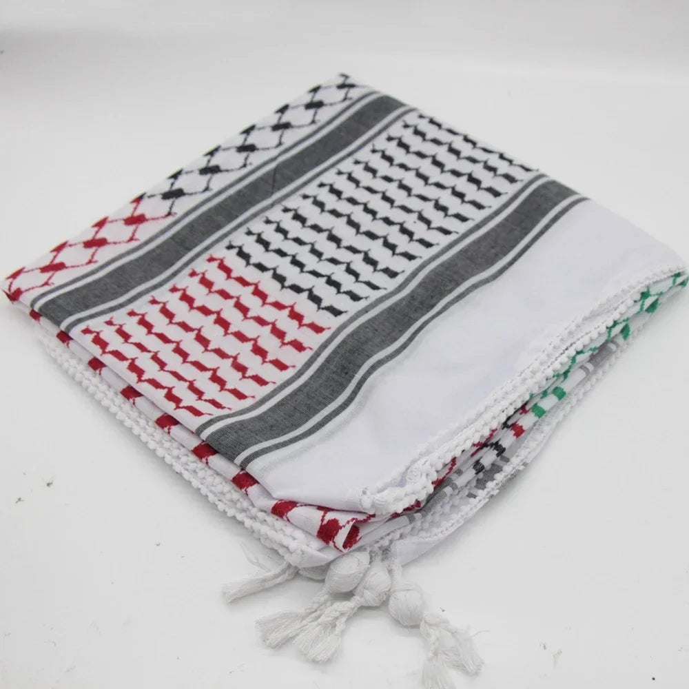 Traditional Woven Keffiyeh,Cotton Hijab Shawl Stylish Unisex Shemagh Scarf Versatileand Fashionable Arab Headscarf - Lena & Miles Exquisite Boutique LLC.