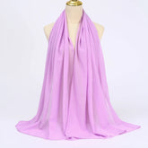 Muslim Chiffon Hijab Scarf Women Long Solid - Lena & Miles Exquisite Boutique LLC.