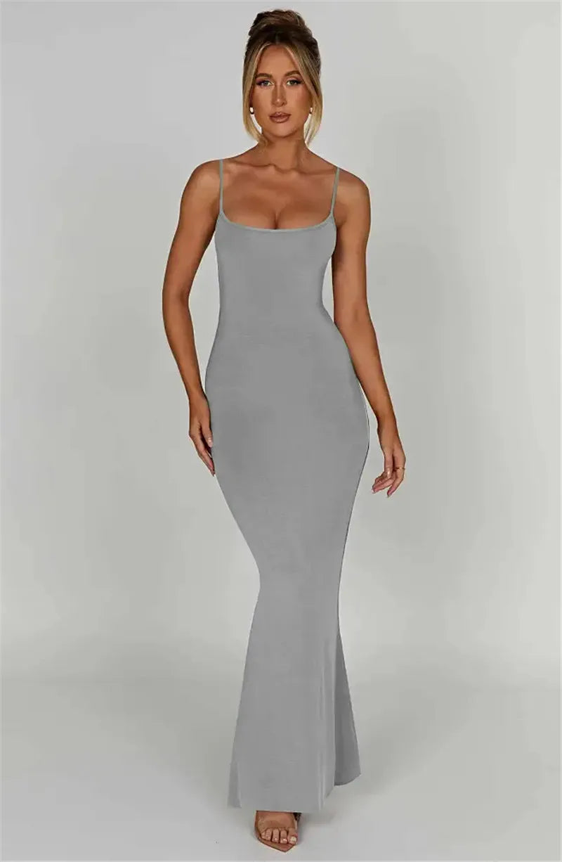 Mozision Spaghetti Strap Backless Bodycon - Lena & Miles Exquisite Boutique LLC.