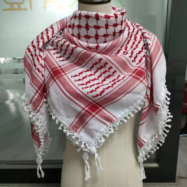 Fringed Arab Scarf Shemagh Head Wrap Arabian - Lena & Miles Exquisite Boutique LLC.