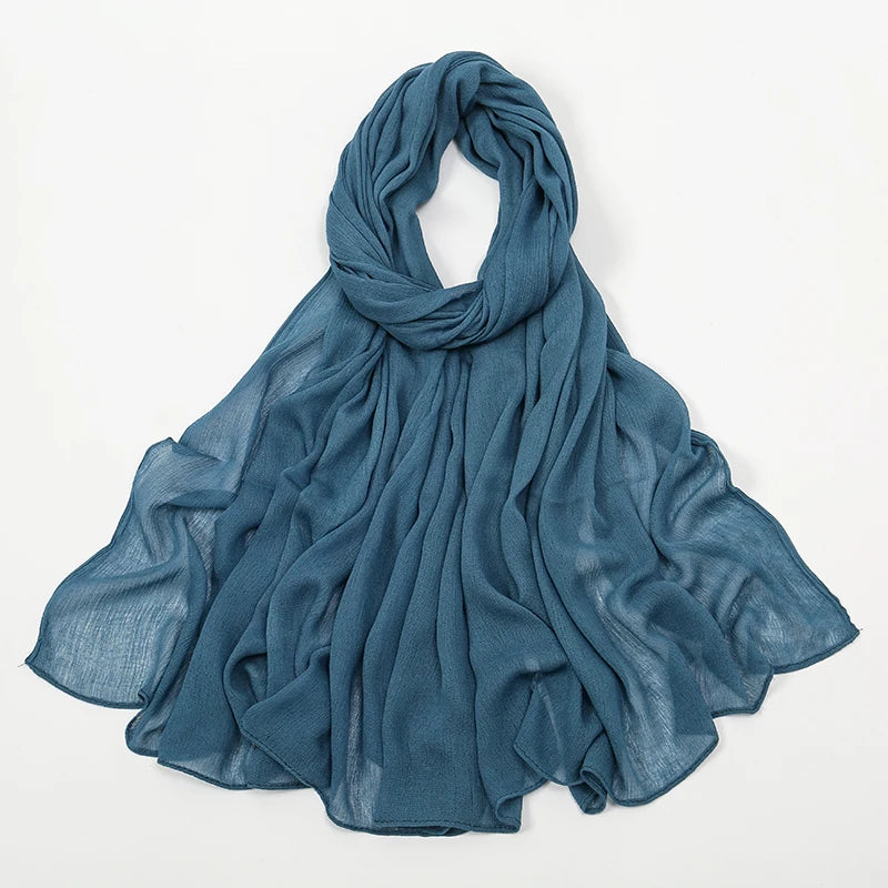 Shawls Solid Headscarf Wraps Big Size Plain Islam - Lena & Miles Exquisite Boutique LLC.