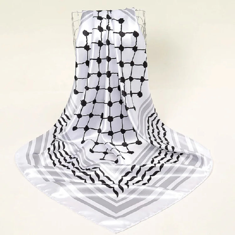 Newest Arabic Satin Silk Square Scarf Printed Muslim Women Hijab Headscarf Ladies Elegant Casual Headband Hair Scarf - Lena & Miles Exquisite Boutique LLC.