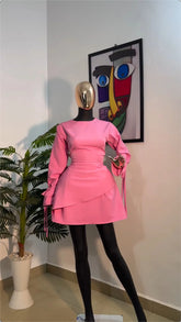 CM.YAYA Women Tie Up Bow Long Sleeve O- - Lena & Miles Exquisite Boutique LLC.