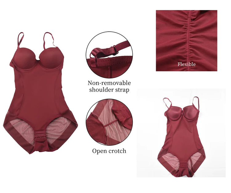 Bodysuit Women Shapewear Body Shaper With Cup Compression Bodies Belly Sheath Waist Trainer Reductive Slimming Underwear - Lena & Miles Exquisite Boutique LLC.