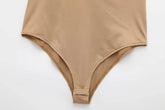 Zevity 2025 Women Sexy Spaghetti Strap Inner Style Beach Wear Bodysuits Ladies Soft Slim Swimsuit Playsuits Mujer Rompers LS9043 - Lena & Miles Exquisite Boutique LLC.