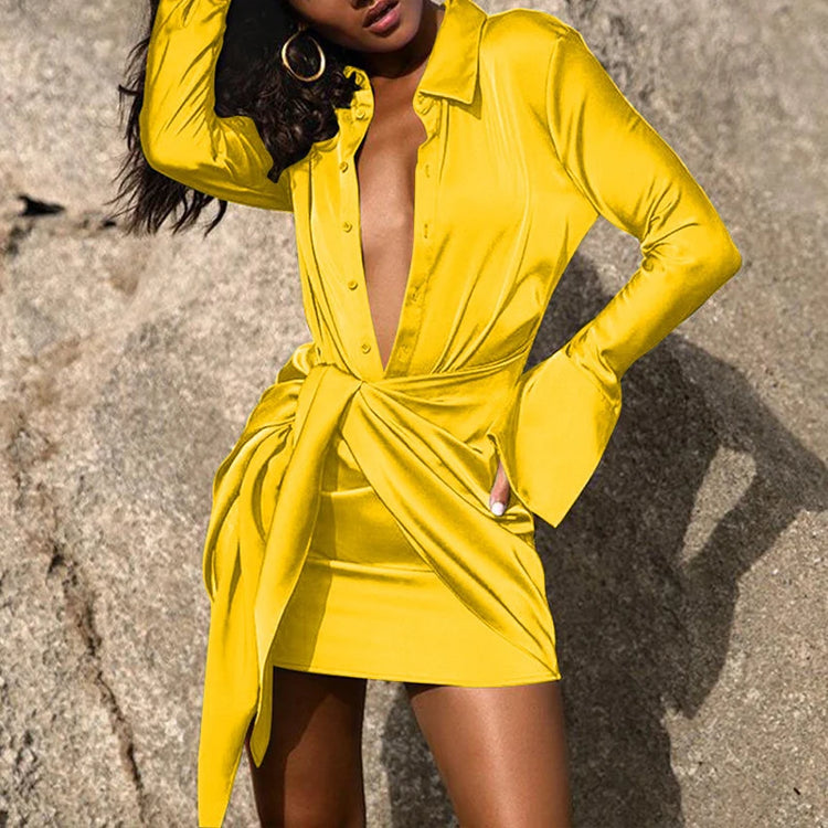 2023 Elastic Elegant Single-Breasted Dress Retro - Lena & Miles Exquisite Boutique LLC.