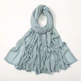 Ramadan Solid Color Big Size Cotton Rayon Hijab - Lena & Miles Exquisite Boutique LLC.