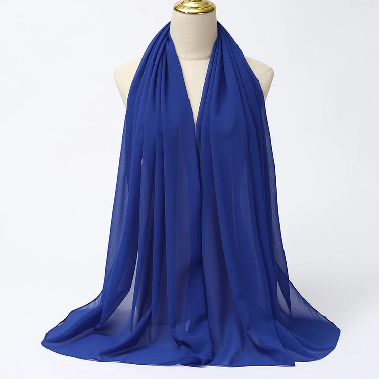Ramadan Muslim Chiffon Hijabs For Woman Plain - Lena & Miles Exquisite Boutique LLC.