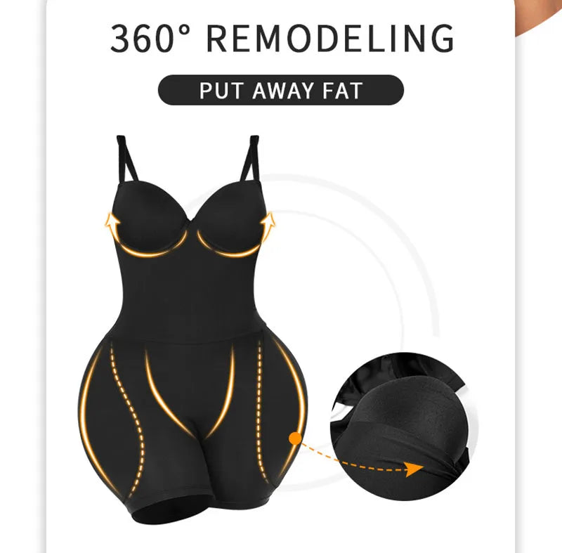 AfruliA Bodysuit Shapewear Padded Hip Enhancer Bra Cushion Butt Lifter Sexy Back Body Shaper Jumpsuits Fajas Colombianas Girdles - Lena & Miles Exquisite Boutique LLC.