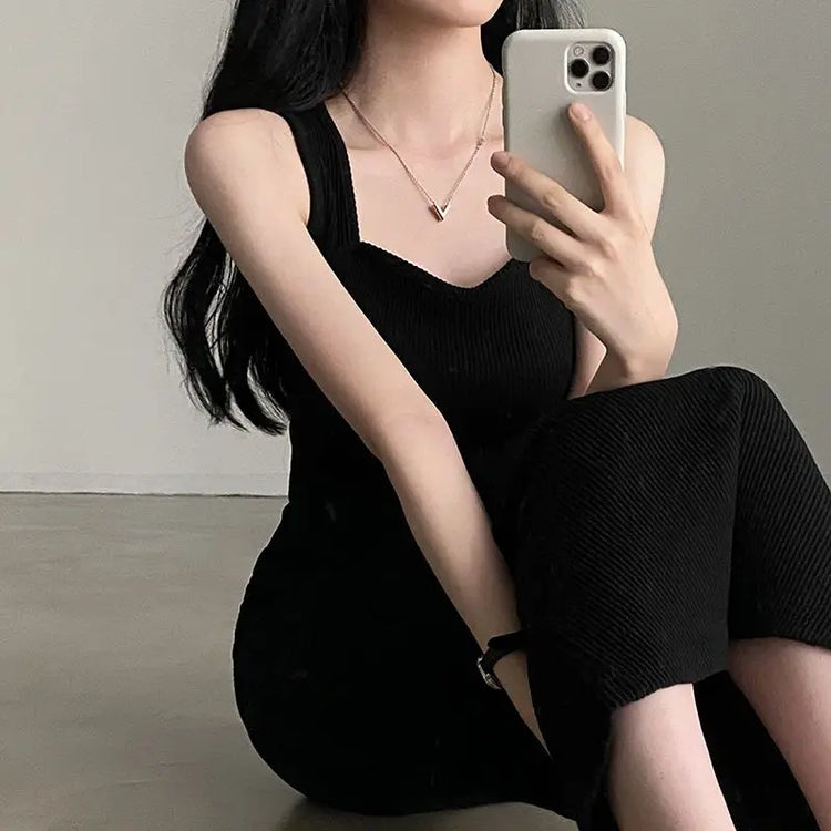 Temperament Square Neck Long Dress - Lena & Miles Exquisite Boutique LLC.