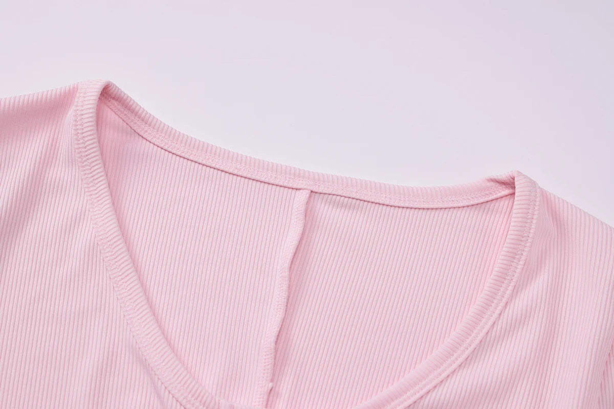 Dulzura Skinny Long Sleeve Playsuits Solid Bodycon Jumpsuits Rompers Evening Party Club Holiday Workout Sport Women Clothes Y2K - Lena & Miles Exquisite Boutique LLC.