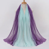 Two Color Crinkle Gradient Color Hijab Tie - Lena & Miles Exquisite Boutique LLC.