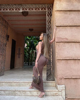 Mozision Spaghetti Strap Backless Bodycon - Lena & Miles Exquisite Boutique LLC.