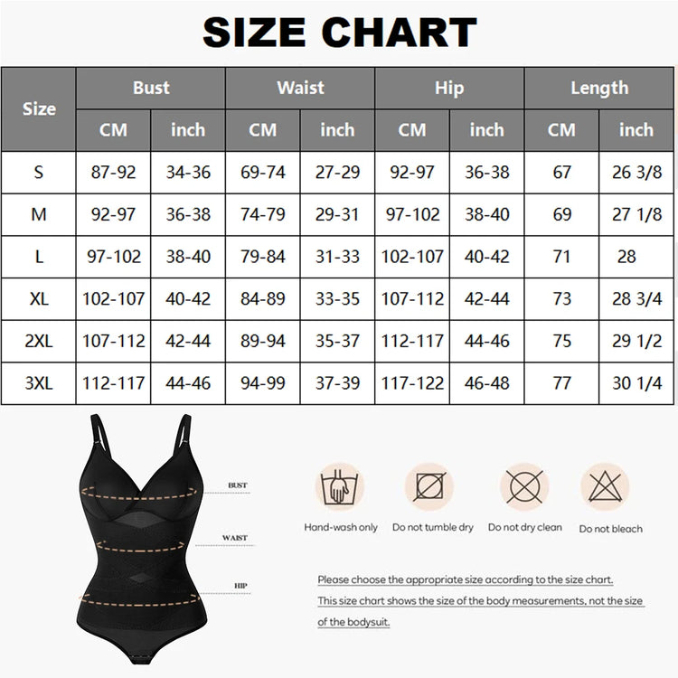 Women Tummy Control Body Shaper Mesh Slimming Waist Briefs Bodysuit V Neck Body Shaper Butt Lifter Smooth Body with Built in Bra - Lena & Miles Exquisite Boutique LLC.