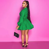 CM.YAYA Long Sleeve with Belt Single Breasted - Lena & Miles Exquisite Boutique LLC.