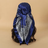 2024 Luxury Brand Bandana Silk Square Leopard Print Scarf Women Satin Shawl Hijab Female Scarves Hair Band Headkerchief - Lena & Miles Exquisite Boutique LLC.