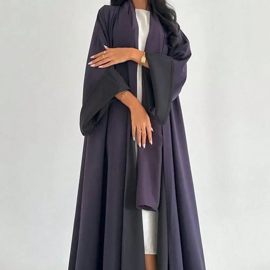 Middle-East Women Full Sleeve Loose Abaya Muslim Islamic Abayas Turkey Kaftans Jilbabs Islamic Maxi Dresses Worn on Both Sides