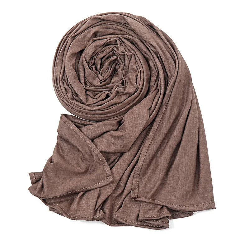 Easy To Wear Jersey Hijab Scarf Solid Color - Lena & Miles Exquisite Boutique LLC.