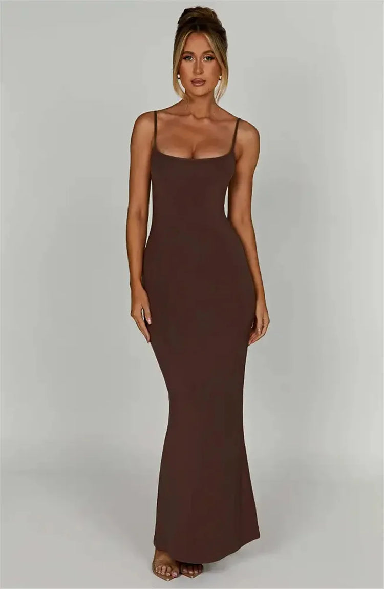 Mozision Spaghetti Strap Backless Bodycon - Lena & Miles Exquisite Boutique LLC.