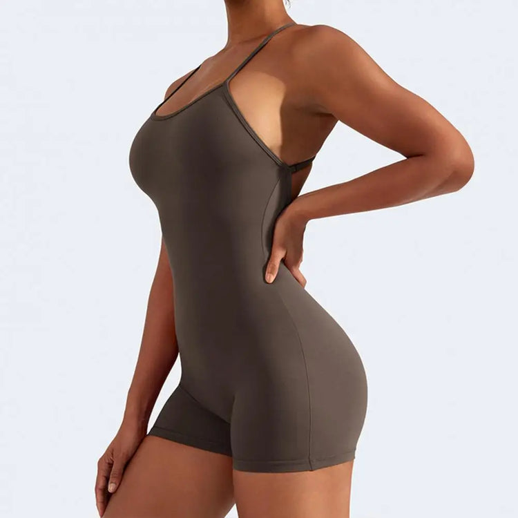 Sleeveless Sports Jumpsuit Woman Fitness Overalls Short Workout Rompers Women Gym Bodysuits Female Push Up Yoga One-Piece Suit - Lena & Miles Exquisite Boutique LLC.