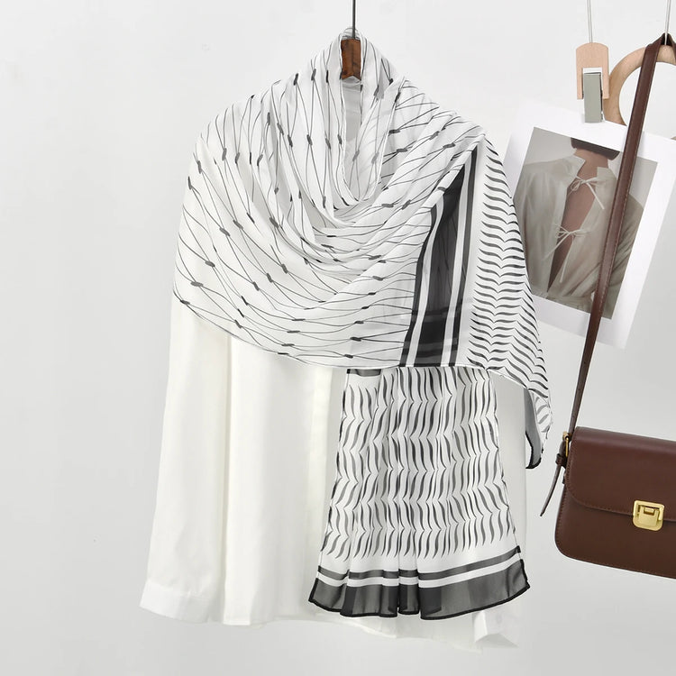 Hot Arab Chiffon Scarf Women Muslim Hijab Islamic Scarves Shawl Printed Arab Long Prayer Scarf Breathable Uae Plaid Long Scarf - Lena & Miles Exquisite Boutique LLC.