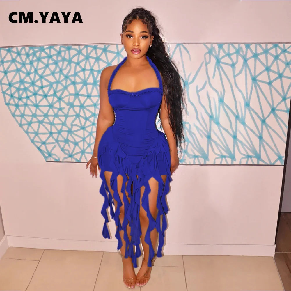 CM.YAYA Women Sleeveless Strapless Halter - Lena & Miles Exquisite Boutique LLC.