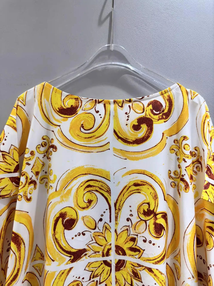 JAMERARY New Summer Holiday Golden Flower - Lena & Miles Exquisite Boutique LLC.