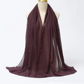 Ramadan Muslim Chiffon Hijabs For Woman Plain - Lena & Miles Exquisite Boutique LLC.