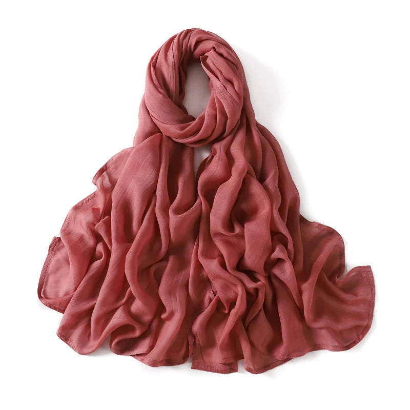 Ramadan Solid Color Big Size Cotton Rayon Hijab - Lena & Miles Exquisite Boutique LLC.