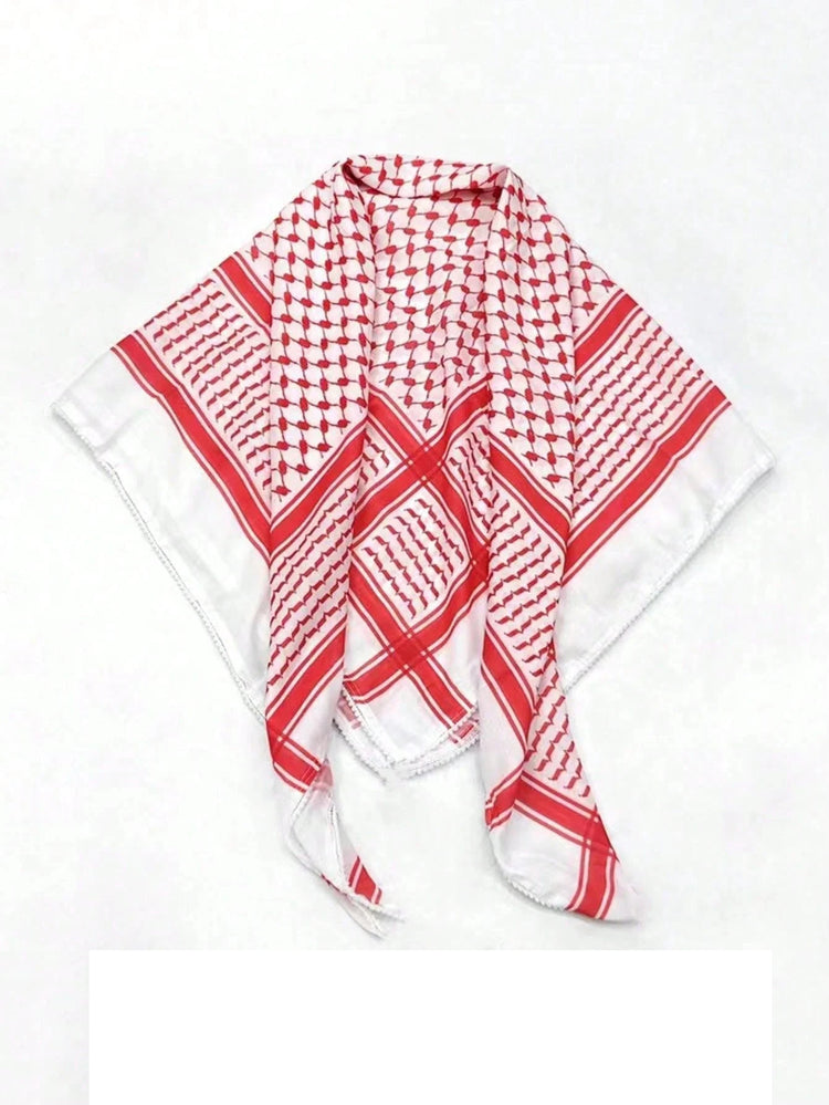 New Arab Shemagh Muslim Keffiyeh Head Wrap Tactical Desert Head Neck Scarf Military Shawl Arabic Scarf Headwear with Agal Rope - Lena & Miles Exquisite Boutique LLC.