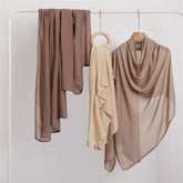 Ramadan Solid Color Big Size Cotton Rayon Hijab - Lena & Miles Exquisite Boutique LLC.