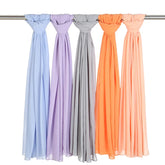 Ramadan Muslim Chiffon Hijabs For Woman Plain - Lena & Miles Exquisite Boutique LLC.