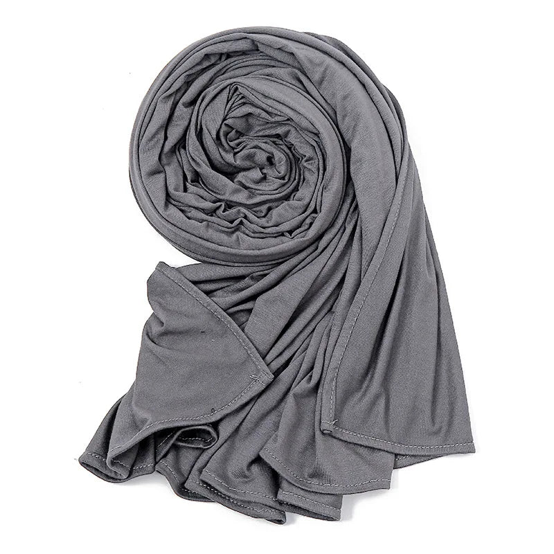 Easy To Wear Jersey Hijab Scarf Solid Color - Lena & Miles Exquisite Boutique LLC.