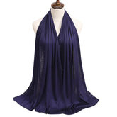 2023 New Modal Cotton Jersey Hijab Scarf Long Muslim Shawl Plain Soft Turban Tie Head Wraps For Women Africa Headband 170x60cm - Lena & Miles Exquisite Boutique LLC.